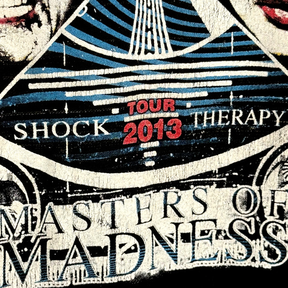 Marilyn Manson Alice Cooper Tee Masters Of Madness Tour 2013 Delta Tag XL - Picture 5 of 8